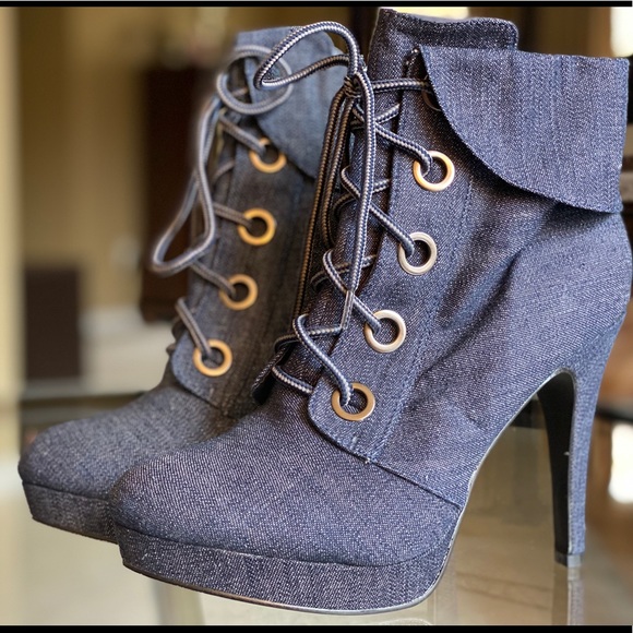 NEW Denim Jean Boots - Picture 4 of 7